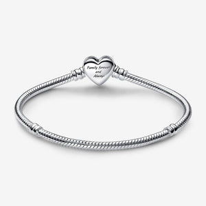 Pandora Moments Sparkling Infinity Heart Clasp Snake Chain Bracelet 17 cm Pandora