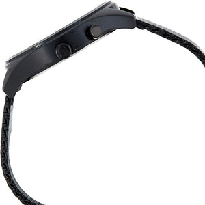 Tommy Hilfiger Deacon 1791547 herrklocka med svart stålarmband och svart boett, visad framifrån.