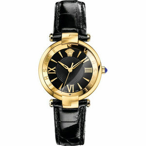 Versace VAI020016 damklocka – analog klocka med läderarmband WRIST SWEDEN