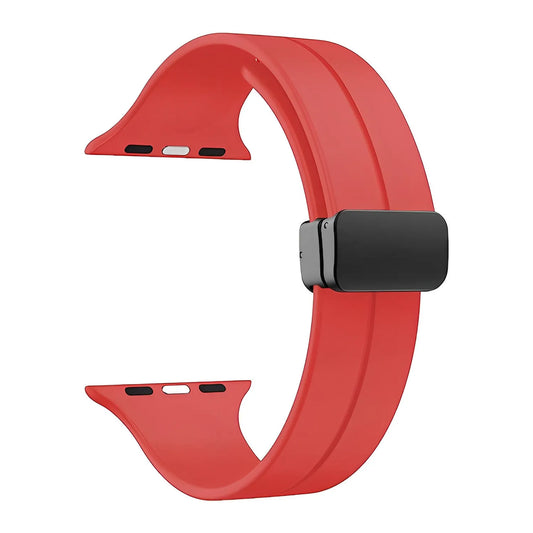 Apple Watch Nifty Line On Silikon Armband - Röd Wrist Sweden