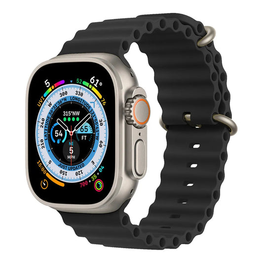 Apple Watch Silikon Ocean Band - Svart Wrist Sweden
