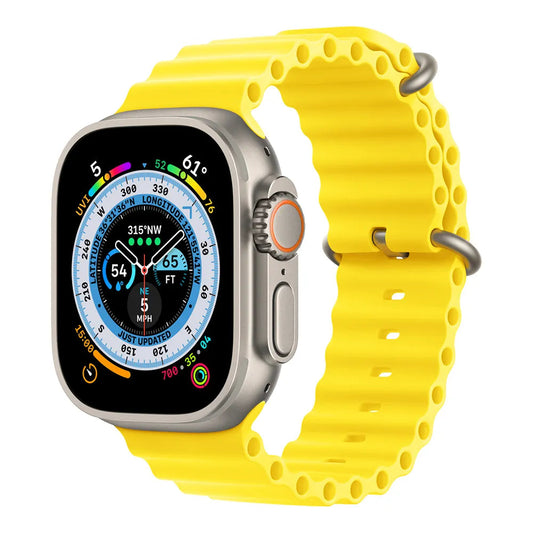 Apple Watch Silikon Ocean Band - Gul Wrist Sweden