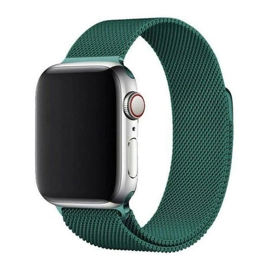 Apple Watch Milanesisk Loop Rostfritt Metallarmband - Mörk Grön Wrist Sweden
