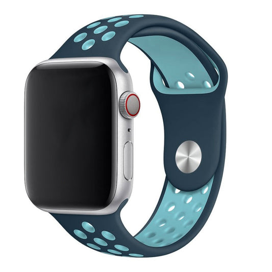 Apple Watch Silikon Ihåligt Rem Sport Band - Aurora Grön & Mint Wrist Sweden