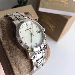 Burberry BU9125 The City Silver Dial Silver Women's Watch Burberry