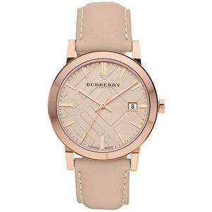 Burberry BU9014 Tan Dial Leather Strap Women's Watch Burberry