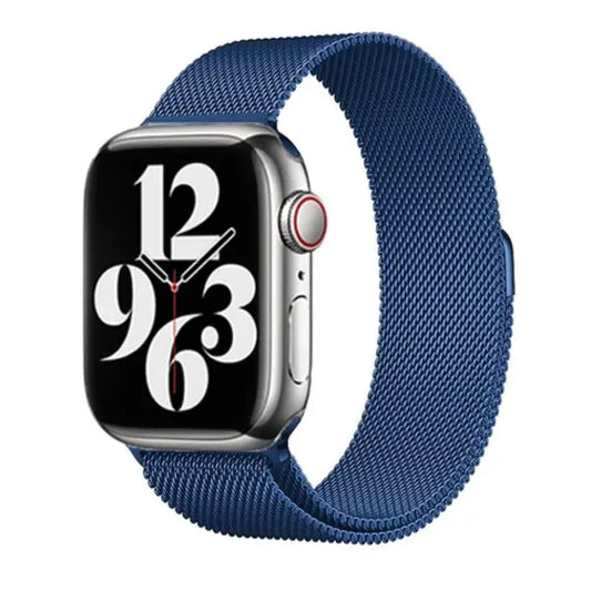 Apple Watch Milanesisk Loop Rostfritt Metallarmband - Blå Wrist Sweden