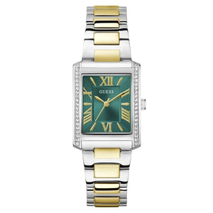 GUESS Ladies 2-Tone Silver Tone Analog Watch WRIST SWEDEN