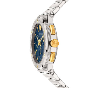 Versace VEZ900221 Blue 43 mm Greca Logo Men's Watch Versace