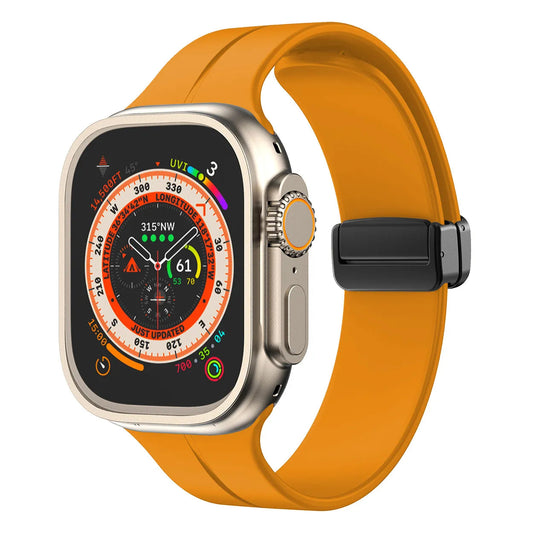 Apple Watch Nifty Line On Magnetiskt Spänne Silikon Armband - Apricot Wrist Sweden