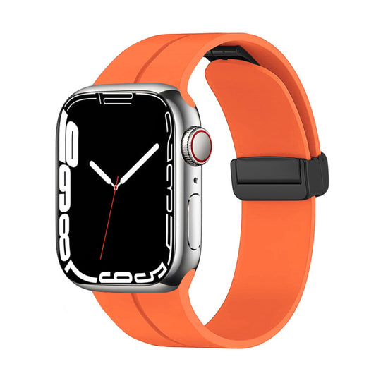 Apple Watch Nifty Line On Silikon Armband - Orange Wrist Sweden