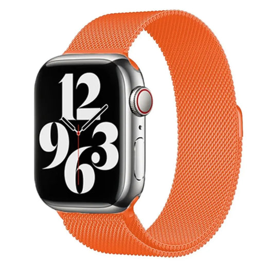 Apple Watch Milanesisk Loop Rostfritt Metallarmband - Orange Wrist Sweden