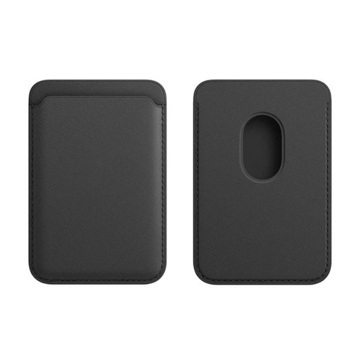 apple magsafe läder plånbok magnetisk till iphone