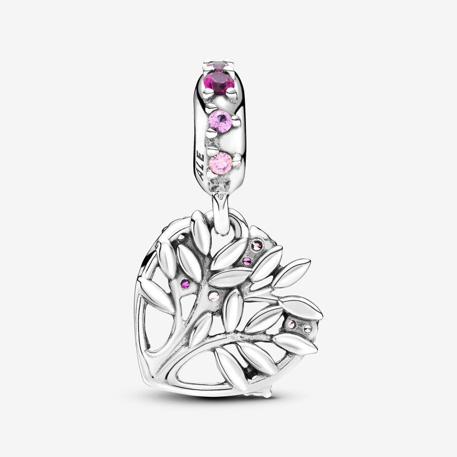 Pandora Pink Heart Family Tree Dangle Charm Pandora