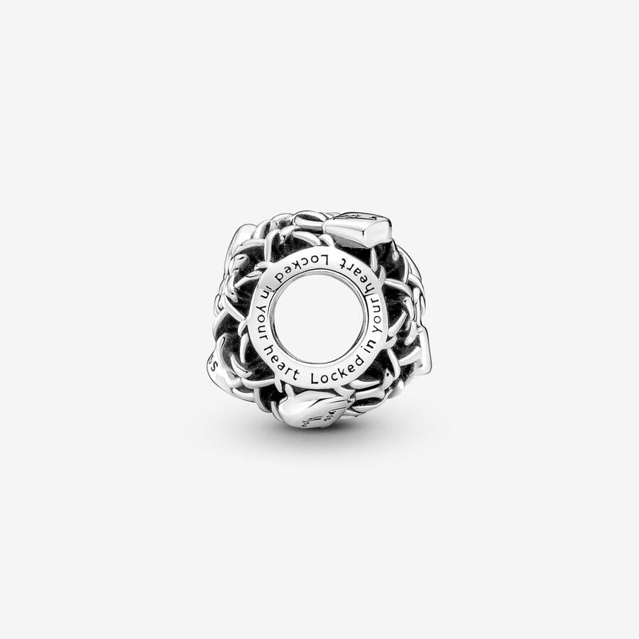 Pandora Offen gearbeitetes Kettenglieder Vorhängeschloss Charm WRIST SWEDEN
