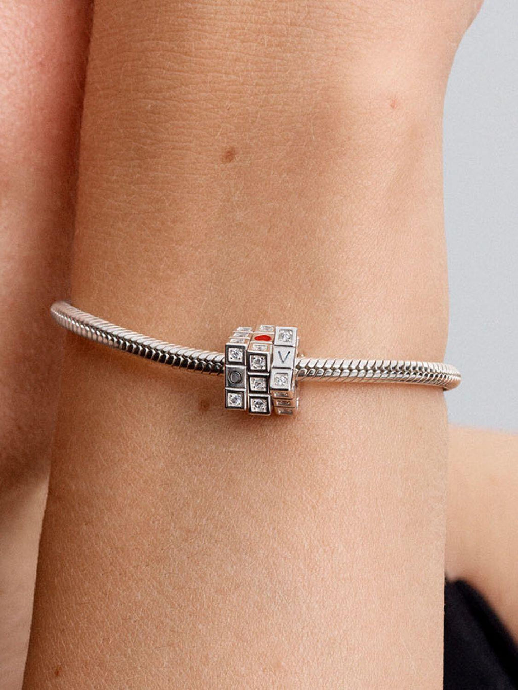Pandora Beweglicher Spielzeugwürfel Charm Sterling-Silber WRIST SWEDEN