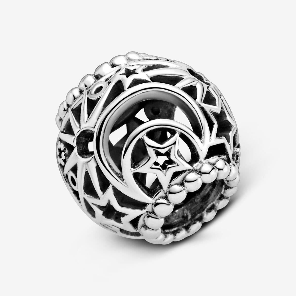 Pandora Offen gearbeitetes Sonne, Mond & Sterne Charm WRIST SWEDEN