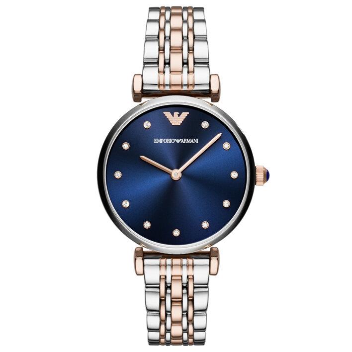 Emporio Armani AR11092 Quartz Crystal Blue Dial Ladies Watch Emporio Armani