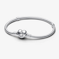 Pandora 590719 Sterling Silver Bracelet With Heart Clasp 18 cm Pandora