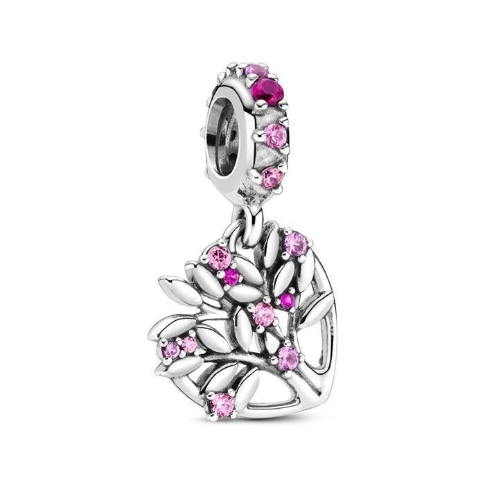 Pandora Pink Heart Family Tree Dangle Charm Pandora