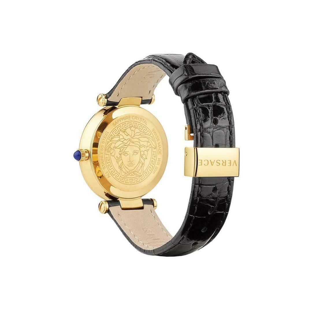 Versace VAI020016 damklocka – analog klocka med läderarmband WRIST SWEDEN