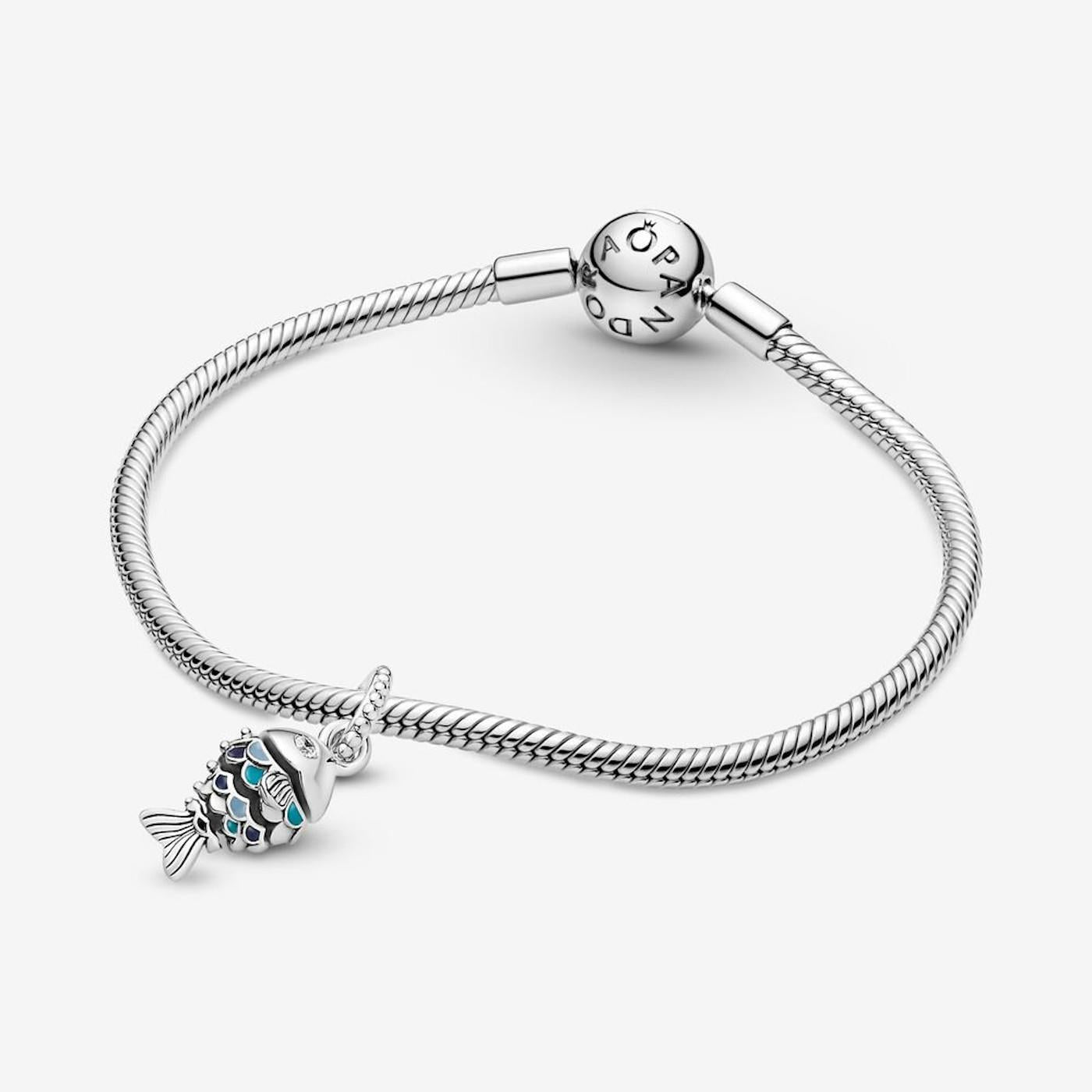 Pandora Blue Scaled Fish Dangle Charm Pandora