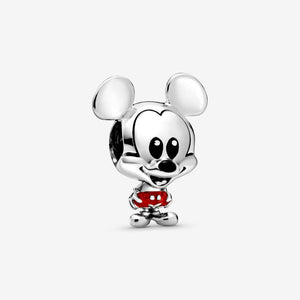 Pandora Disney Mickey sterling silver charm with red and black enamel Pandora