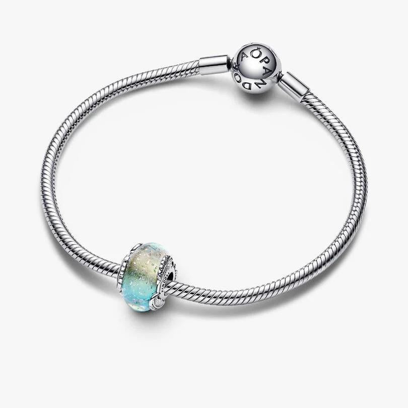 Multicolored Murano Glass and Feather Charm WRIST SWEDEN