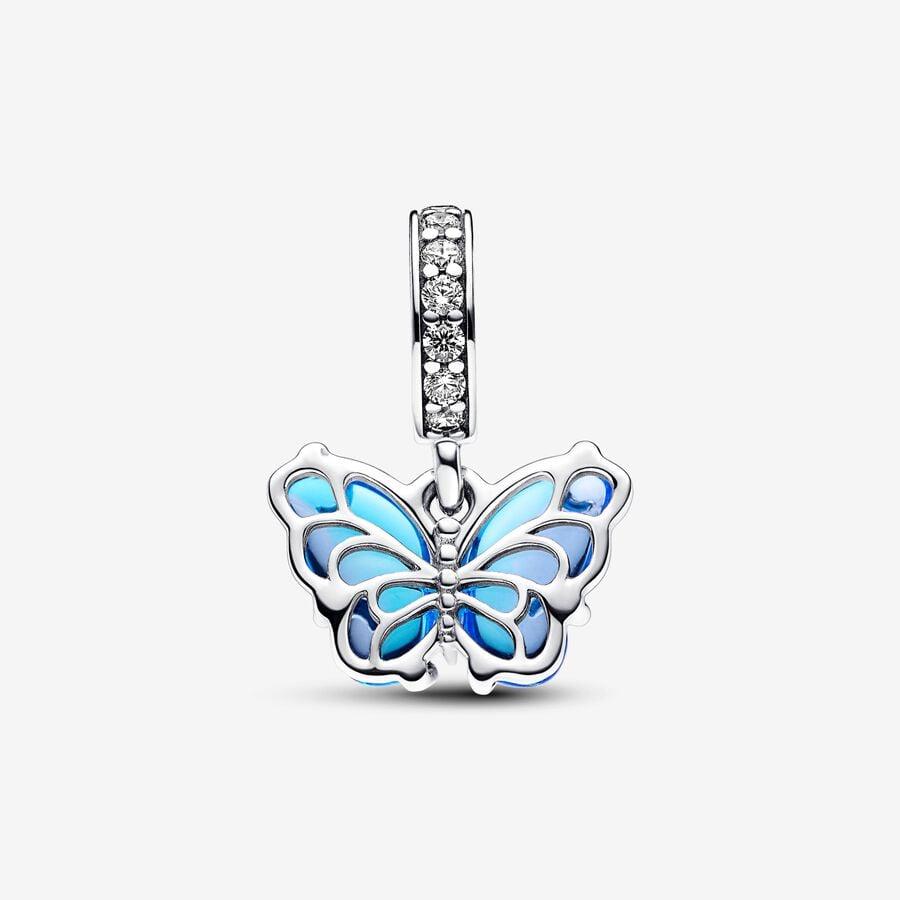 Pandora Blue Murano Glass Butterfly Dangle Charm WRIST SWEDEN