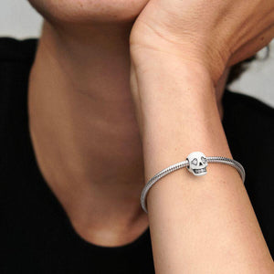 Pandora Glow-in-the-dark Sparkling Skull Charm WRIST SWEDEN