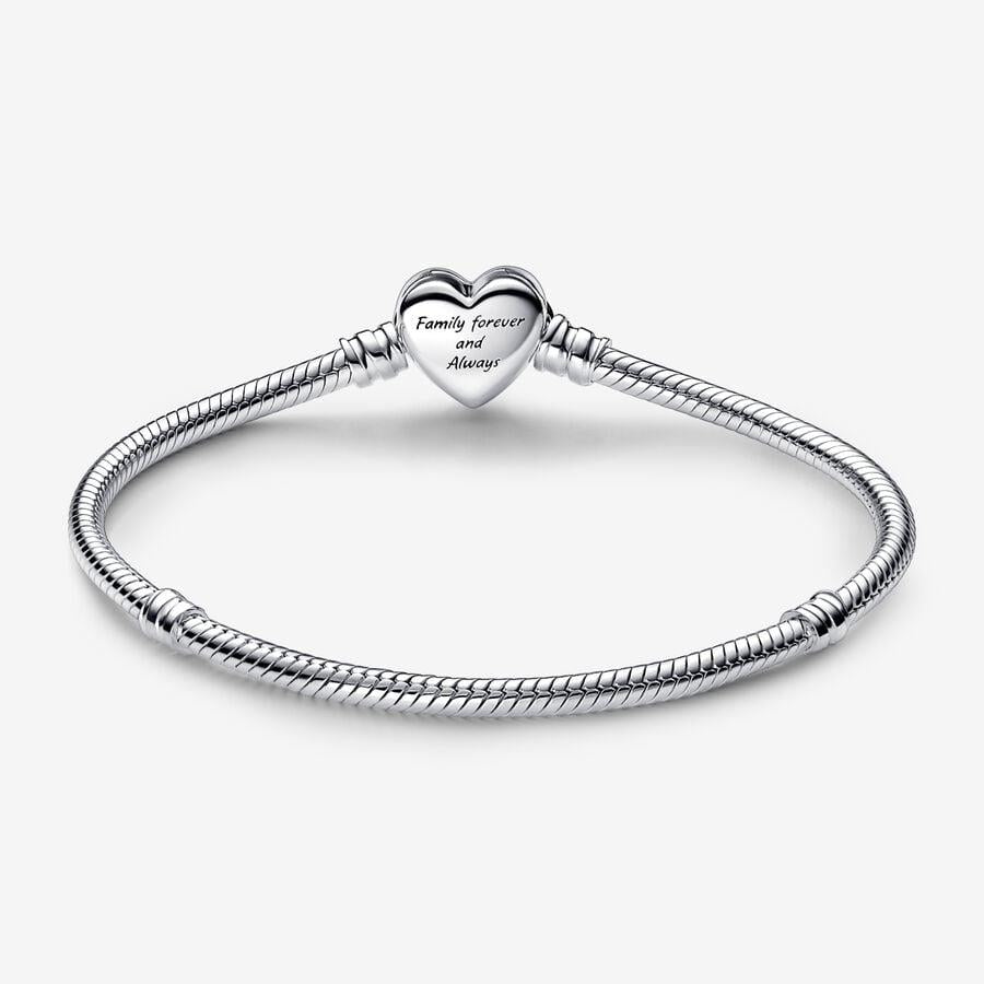 Pandora Moments Sparkling Infinity Heart Clasp Snake Chain Bracelet 17 cm Pandora