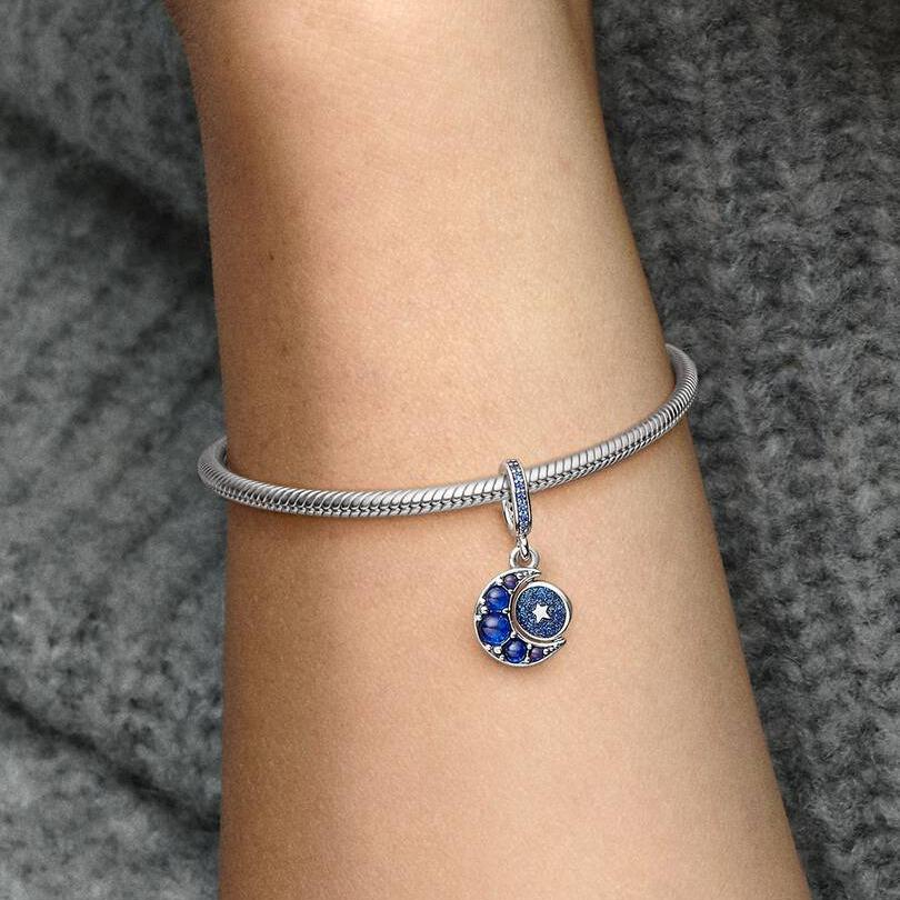 Sparkling Moon Spinning Dangling Charm WRIST SWEDEN