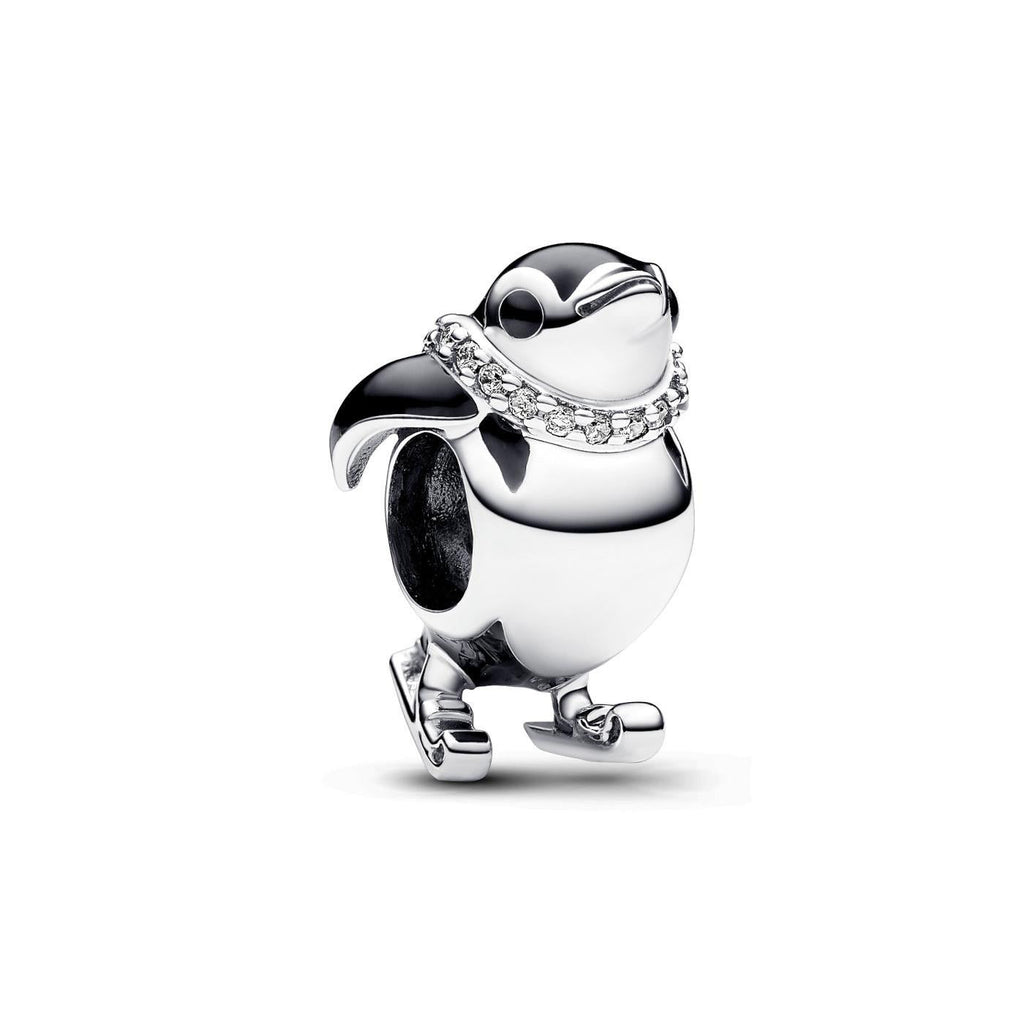 Pandora Skiing penguin sterling silver charm Pandora