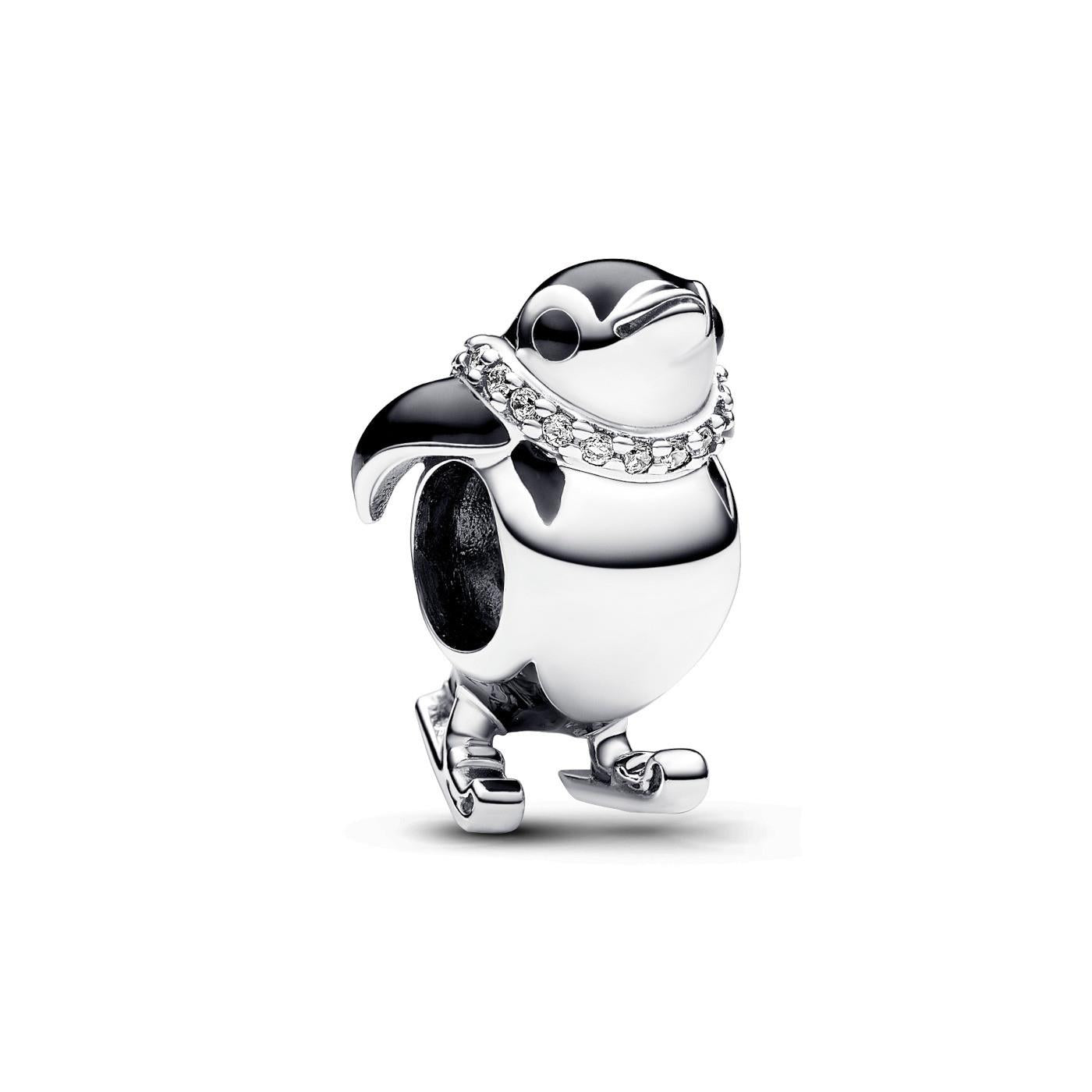 Pandora Skiing penguin sterling silver charm Pandora
