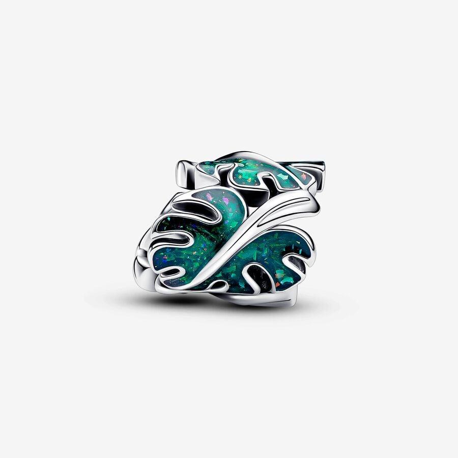 Pandora Green Monstera Leaves Charm WRIST SWEDEN
