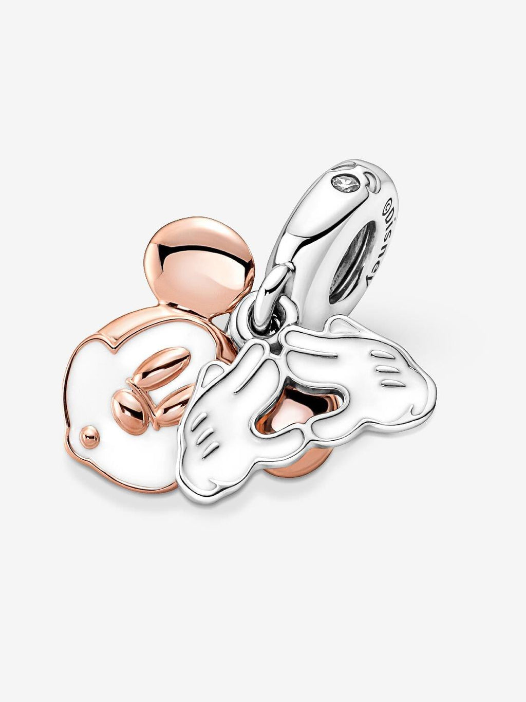 Pandora Disney Micky Maus Doppel-Charm-Anhänger Sterling-Silber, 14 Karat rosévergoldet WRIST SWEDEN