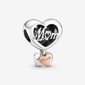 Pandora 789372C00 Thank You Mom Heart Charm Pandora