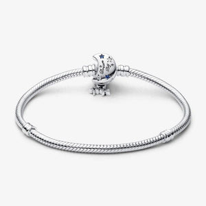 Pandora Moments Sparkling Moon Clasp Snake Chain Bracelet WRIST SWEDEN