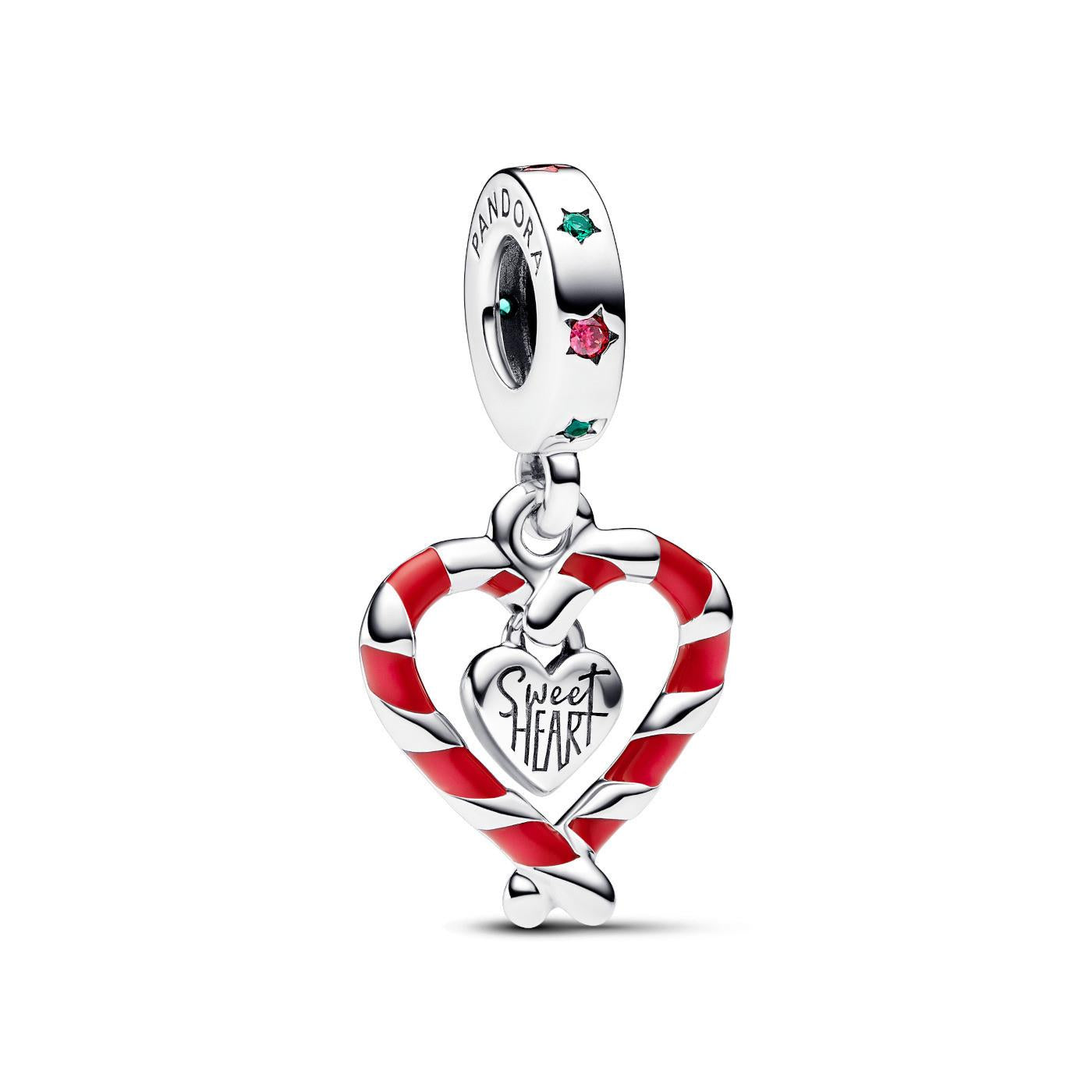 Pandora Candy Cane Sterling Silver Dangle Charm Pandora