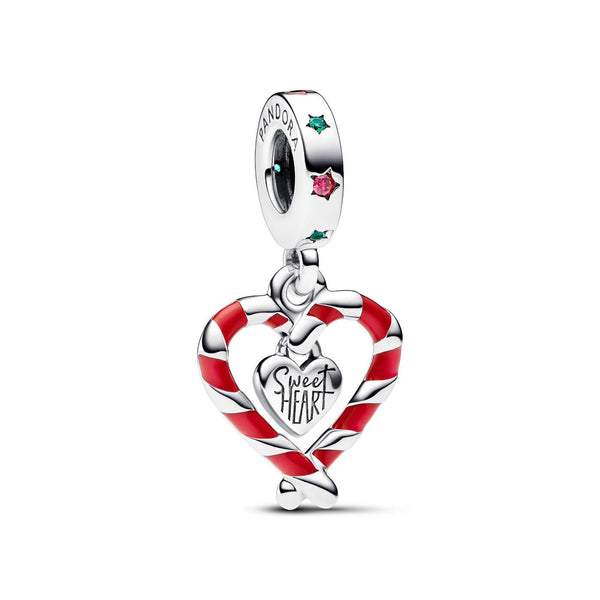 Pandora Candy Cane Sterling Silver Dangle Charm