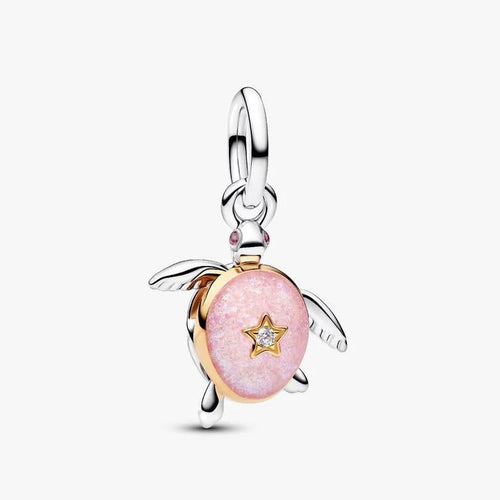 2026 Pink Sea Turtle Lab-grown Diamond Dangle Charm WRIST SWEDEN