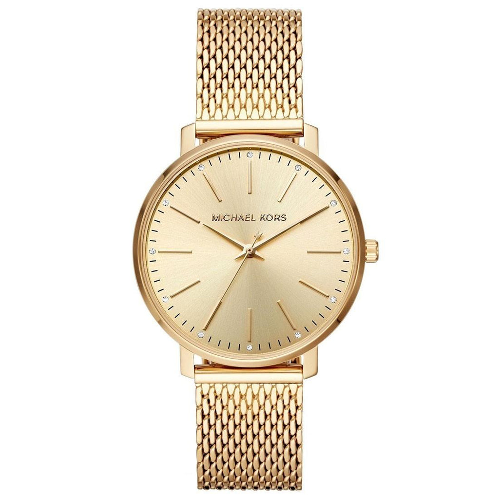 Michael Kors MK4339 Pyper Quartz Crystal Gold Dial Women's Watch Michael Kors