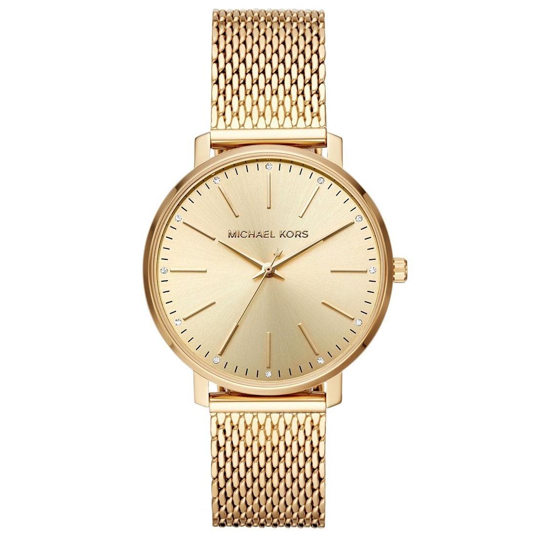 Michael Kors MK4339 Pyper Quartz Crystal Gold Dial Women's Watch Michael Kors
