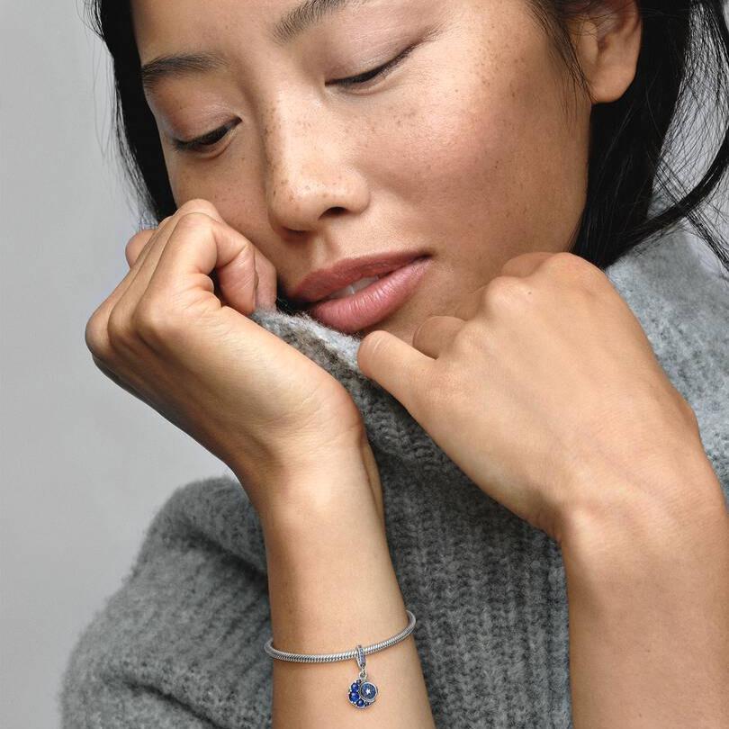 Sparkling Moon Spinning Dangling Charm WRIST SWEDEN