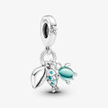 Pandora Fish, Sea Turtle & Conch Triple Dangle Charm WRIST SWEDEN