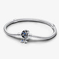Pandora Moments Sparkling Moon Clasp Snake Chain Bracelet WRIST SWEDEN