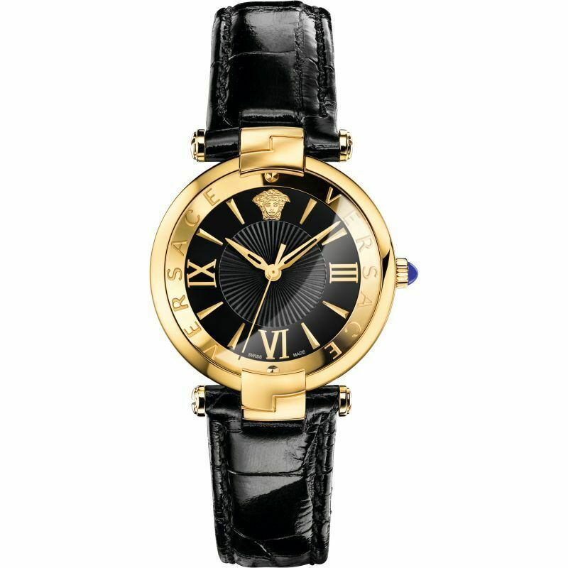 Versace VAI020016 damklocka – analog klocka med läderarmband WRIST SWEDEN