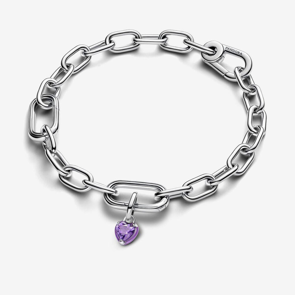 Pandora ME Purple Chakra Heart Mini Dangle Charm WRIST SWEDEN