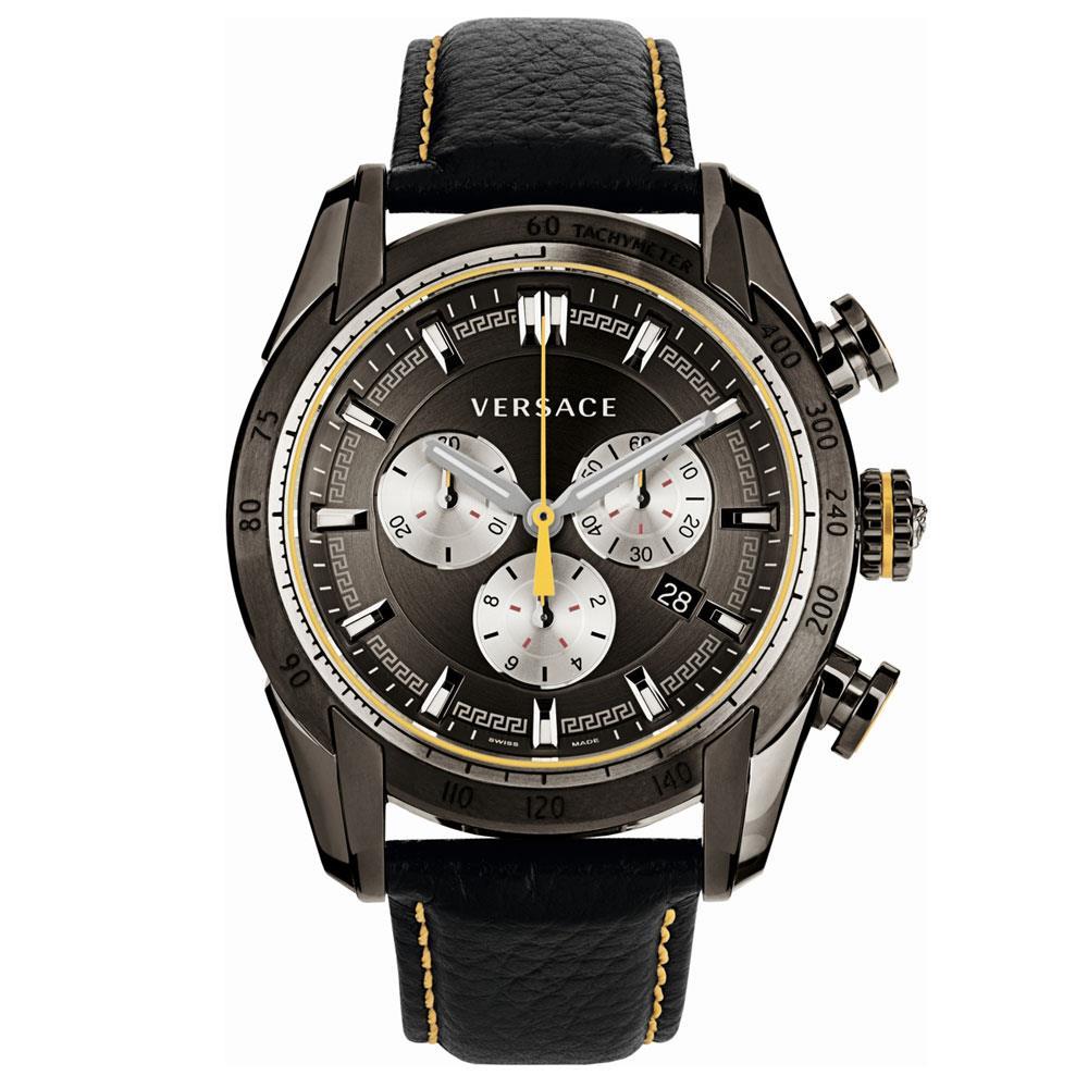 Versace VDB020014 V-Ray Black Stainless Steel Case Men's Watch Versace