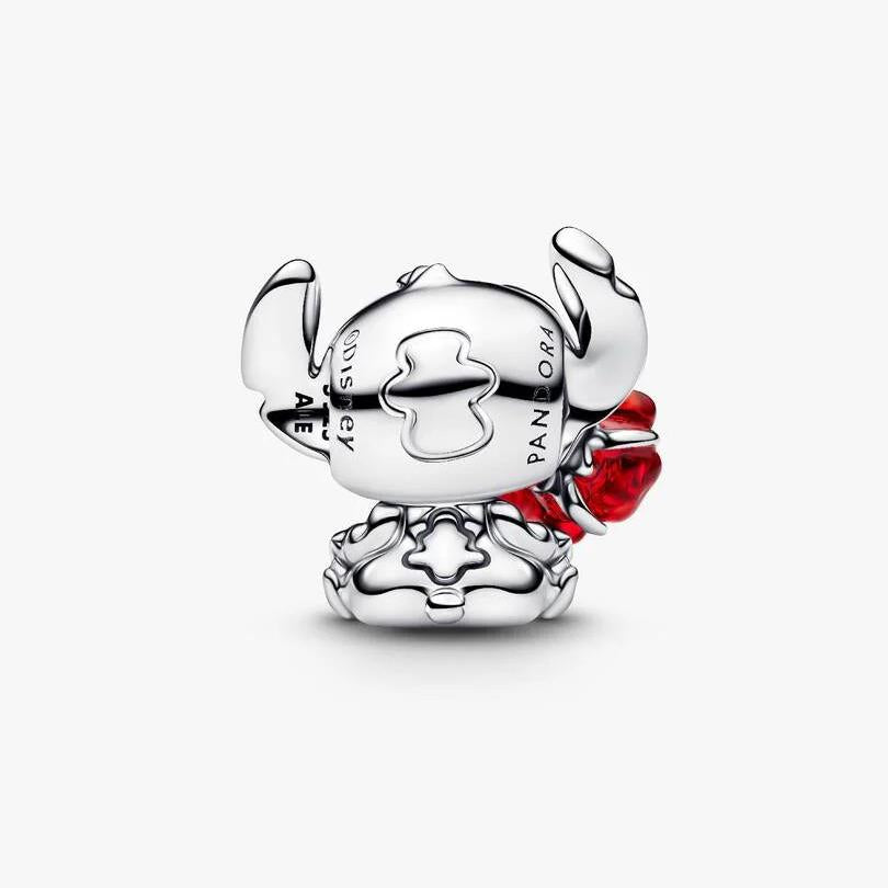 Disney Stitch Rose Murano Glass Charm WRIST SWEDEN
